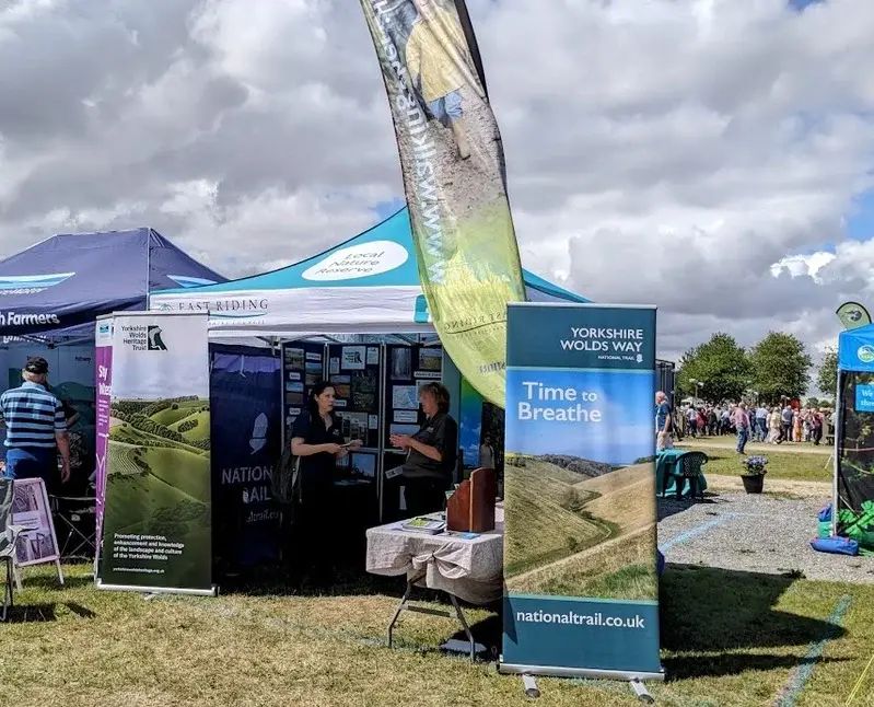 The Trust is very grateful to the East Riding’s Footpaths Department for sharing their tent for the last two years. The Trust is very grateful to the East Riding’s Footpaths Department for sharing their tent for the last two years.