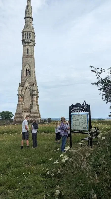 Locals enjoying the new seating and signage at the Sykes monument above Garton-on-the-Wolds Locals enjoying the new seating and signage at the Sykes monument above Garton-on-the-Wolds